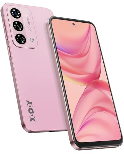 XGODY Handy Ohne Vertrag Mate 60, 4GB+128GB/512GB Erweiterung, 6,8'' HD+ Display, Android OS Smartphone, 5280mAh QC, Octa-Core, 21MP+8MP, 4G Dual-SIM, Face ID & Fingerabdruck-Entsperrung(Lila)