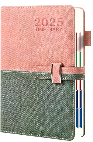 Terminplaner 2025, Buchkalender 2025, Schulplaner 416 Seitiger, 21x14.5cm Schülerkalender, Studienplaner, Kalender 2025 Buchkalender für Oberstufe, Ausbildung, Studium