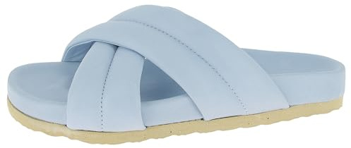Andrea Conti Damen Pantolette Flacher Slipper, Pastellblau, 36 EU