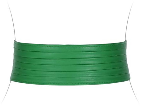 VONMELLI Breiter Gürtel Damen, Elastischer Taillengürtel Damen für Kleider Vintage Mode Dehnbarer Korsett-Gürtel für Halloween-Kostüme Passend für Taillenumfang 66-107cm Grün 34-38