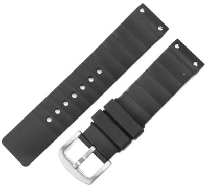 BAIMAJIZ Gummi-Uhrenarmband, kompatibel mit Cartier Santos Sandoz Santos 100 Herren-Damen-Silikonarmband 23 mm(Black-Steel-K2)