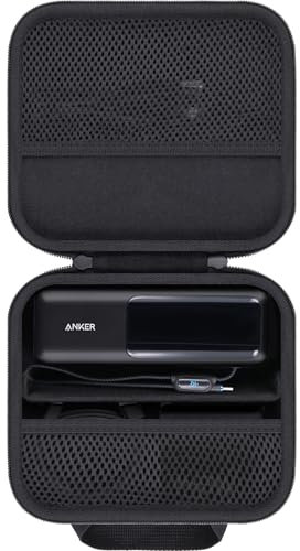 co2CREA for Anker 25,000mAh Portable Charger 165W and 140W USB C Charger, Hard Travel Case Compatible with 25K Power Bank A1695 and Fast Charging A2697,Case Only
