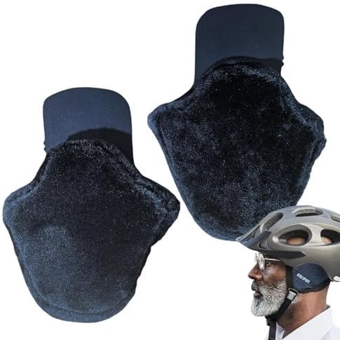 Halbhelm-Ohrenschutz, Reithelm-Ohrenschutz, Ohrenwärmer, Helmzubehör, winddichte Ohrenschützer, Helmzubehör, hält warm bei kaltem Gehörschutz, reduziert Windgeräusche, mehrfarbig, 1 pair of ear