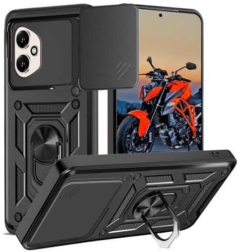 Hülle für Honor 400 5G（nicht zutreffend honor 400 lite）, Kameraschutz mit Slide Camera, Rüstung Schutzhülle mit 360 Grad Ring, Metall Halter Magnet Ständer, Silikon Stoßfest Handyhülle für Honor 400