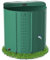 QEENTOE Regenwassertonne Faltbar Wassertank Regenfass mit Ablassventil & Stützstangen Regentonne mit Deckel Regenwassertank Wassertank mit Volumen-Skala Wetterfeste - 750L - Grün - mit Wasserhahn