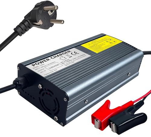 3.65V 20A LIFEPO4 Batterieladegerät Schnellladung für 3.2V LFP Speicher Solar Lithium-Eisen-Phosphat 1-Zellen-Batterieeinheit, eingebauter Ventilator Schnellkühlung Intelligentes Ladegerät