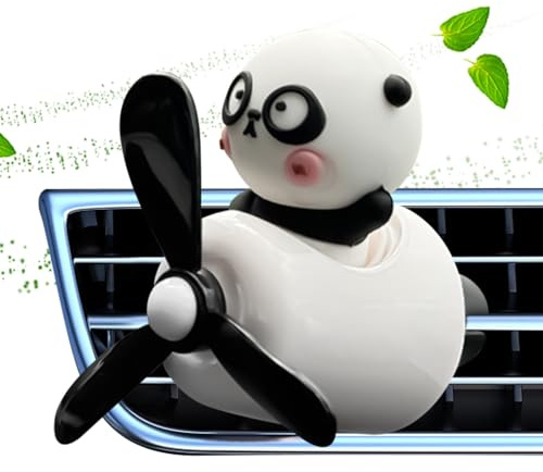 Lufterfrischer fürs Auto Rotierender Propeller Parfüm Aromatherapie | Cartoon Panda Pilot Auto-Lufterfrischer Clip Für Fahrzeug, Auto, Innenraum, Schlafzimmer, Wohnzimmer, Toilette, Männer, Duft