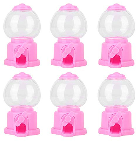 6PCS Mini Candy Dispenser, Mini Gumball Machine Candy Machine Dispenser Cute Shape for Party Favors Wedding Decor DIY Crafts