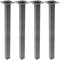 PrimeMatik - Pieds de Table carré pour Meubles et Bureau en Acier Noir 75cm 4-Pack