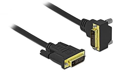Delock Câble DVI 24+1 mâle vers 24+1 mâle coudé 1 m