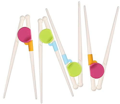 Kids Training Chopsticks,4 Pair Reusable Children Chopsticks Learning Chop Sticks Helper for Baby Toddler Beginners Right or Left Handed