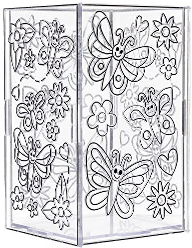 Baker Ross Suncatcher FC407 Blumentopf-Bastelsets, Packung mit 3 Frühlings-Sonnenfänger-Sets für Kinder