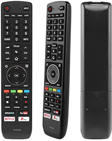 Replacement for Hisense TV Remote Control, YiBiChin EN3G39 Remote Universal for Hisense All 2018 2019 Smart LED LCD TVs, with 4 Shortcut Buttons, No Setup Required