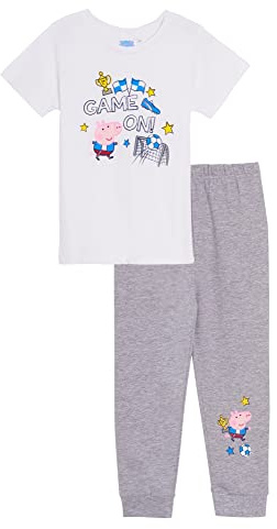 George Pig Boys T-Shirt and Joggers Set Kids Football Top and Jogging Bottoms Matching Daywear Outfit