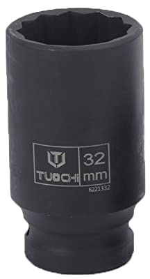 XRMXF 32mm Schlagschrauber-Nüsse 3/4'' 12-Kant Nüsse Kraft-Steckschlüssel-Einsatz (Länge: 80 mm)