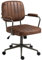 CLP Bürostuhl Natrona I Ergonomisch Höhenverstellbarer Schreibtischstuhl I 360 Grad Drehbar Mit Wippfunktion Gepolstert Und Leichtlaufrollen, Farbe:Cognac