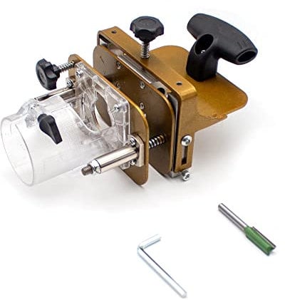 LeTkingok 2 in 1 Holzbearbeitung Mortising Jig für Trimming Machine, Slotting Bracket Unsichtbare Fasteners Punch Locator Linear Track
