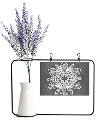 no/no Arabic Style Black White Pattern Artificial Lavender Flower Vase Bottle Card