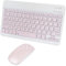 Combo de teclado y mouse inalámbricos Bluetooth, ultrafino, ergonómico, pequeño, recargable, para Apple iPad, iPhone, Samsung, tablet, teléfono, Android, PC, Mac, smartphone (rosa)