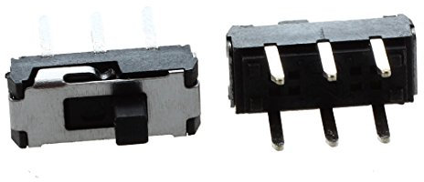 Peowuieu Peowuieu (R) 20 PC On/Off/On DPDT 2P2T 6 Pin Vertical DIP Interruptor deslizante 9 x 4 x 3.5 mm