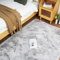Ghouse Kurzflor Wohnzimmer Teppich Schlafzimmer Matte Moderner Home Flauschig Weich Teppiche für Kinderzimmer Anti-Rutsch Unterseite Waschbarer Teppich 150x215 cm Grau