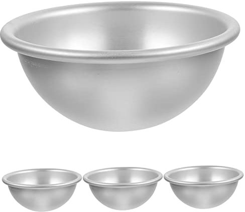 Hoement Halbkugelförmige Kuchenform 4 Stück-pack aus Aluminiumlegierung Sichere und Leicht zu Reinigende Backform für Kreative Kuchen und Desserts im Haushalt