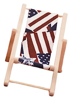EXCEART Klappstuhl Aus Holz Deko Liegestuhl Strandparty Puppenstuben Stuhl Kleine Möbel Mini Garten Strandkorb Nautische Tischdekoration Hausdekoration Am Meer Hölzern Miniatur Handyhalter
