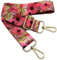 Verstellbarer Schultergurt Tasche Rote Blume, Taschengurte zum Wechseln, Taschengurt Breit mit Karabiner Gold, 80-130 cm Tragegurt Tasche für Damen Schultertaschen, Moderne Handtasche, 3.8cm, 609