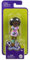 Polly Pocket HHX89 Sammlerpuppe ~ Polly's Friend trägt rosa und weißes Kleid mit mehrfarbigem Druck, blaue Beinstulpen und rosa Schuhe, afrikanische Amerikaner, 8,9 cm hoch