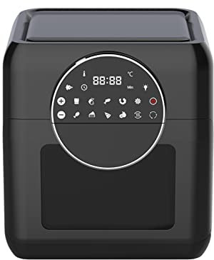 Friggitrice ad aria da 1500 W, macchina per patatine fritte con touch screen intelligente, forno elettrico caldo 9QT, 8 preimpostazioni di cottura tostapane fornello senza olio, preriscaldamento e