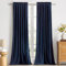 PRIMROSE Marineblaue Vorhänge, 304,8 cm, für Wohnzimmer, Samt, Verdunkelung, Stangentasche, Fenstervorhänge, Behandlung, Halbraumverdunkelung, dekorative Vorhänge für Schlafzimmer, Set mit 2 Paneelen