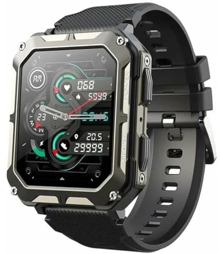 CUBOT C20 Pro Smartwatch 1,8, 7 Jours d'autonomie, fréquence Cardiaque, IP67, Notifications, Bluetooth 5.0, Noir