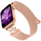MaEiol Metallo Cinturini per Cinturino Apple Watch 41mm 40mm 38mm /Series 10 46mm, Cinturino Magnetico Diamante Acciaio Inossidabile per Apple Watch Ultra 2/SE/Series 10 9 8 7 6 5 4 3 2 1, Rosa Oro