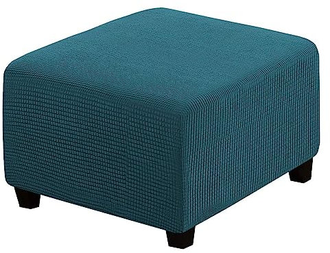 Funda de Puff Otomana Cuadrado 50x50 /40x40/80x80 Elástica Funda Reposapies Terciopelo Retirable Lavable Terciopelo Jacquard Cubierta Taburete Sofá Protector ( Color : #10 , Size : 45x45cm/18x18in )