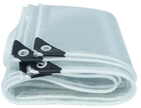 Bache Transparente Avec Oeillets, Rideau Plastique Transparent Terrasse PVC, Pergola Porche Panneaux Latéraux De Bâche Étanche Claire, Pour Extérieur, Jardin, Garage, Balcon, Pergola ( Size : 2.5x5m(8