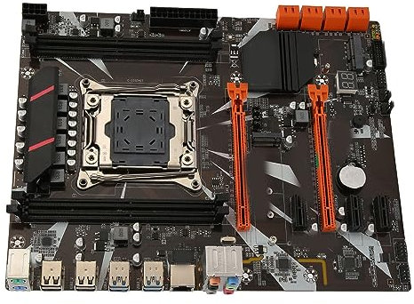 VBESTLIFE ATX-Computer-Motherboard mit 7-Phasen-Stromversorgung, Hinteren USB3.0- und NVME-PCIE-X4-Kanälen, DDR4-Quad-Channel-Speicher und NIC-Modulschnittstelle
