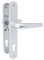 Bwintech 1 Set Silber eloxierte UPVC-Türgriffe aus Edelstahl 304, 92mm Dornmaß, 210mm Schraubenlochabstand, 243mm Plattenlänge Geeignet Für Terrassentür, Haustür, Außentür
