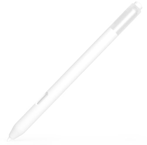 AZF Silikon-Federmäppchen für Samsung Galaxy S Pen Creator Edition, bequeme, rutschfeste Silikonhülle mit magnetischer Ladeunterstützung, Weiß