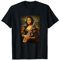 Saxophone amusant Mona Lisa Peinture Art Musique Maman Papa T-Shirt