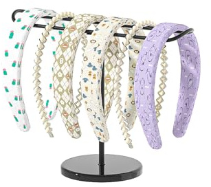 Adugay Kopfband-Halter, Kopfband-Ständer für Mädchenzimmer, Maus-Ohren-Aufbewahrung für Damen, Haar-Accessoires, Präsentationsständer (Metall, schwarzer Kopfbandhalter)