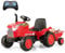 COSTWAY 12V Traktor mit Abnehmbarem Anhänger, Kindertraktor Elektrisch mit 2,4G Fernbedienung & Lichtern & Hupe & USB & MP3, Elektro Traktor für Kinder ab 3 Jahren (Rot)
