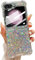 LCHULLE Designed for Samsung Galaxy Z Flip 6 Case,Girls Women Glitter Paillette Bling Cute Bumper Phone Case,Ultra-Thin Sparkle Shockproof Cover for Samsung Z Flip 6 5G(2024)-Silver