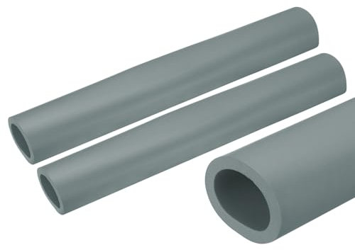 QUARKZMAN 2 x 0.25m Rohrisolierung Schaumstoff, Durchmesser 28mm Isolierstärke 5mm Heizungsrohr Verkleidung für Fitnessgeräte, Rohre, Handhaben (Grau)