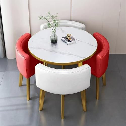 TS TAC-SKY Juego De Muebles For Comedor Y Cocina, Mesa Y Sillas For 4 Personas, Combinación De Mesa Y Silla De Recepción For Oficina De Negocios(#4)