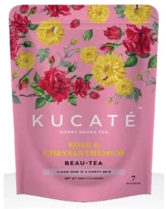 Tee Beau-Tea - 7 Beutel - Rose & Chrysantheme mit Honig und Kandiszucker