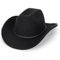 Tefrine Classic Cowboy Hat for Men and Women Wide Brim Fedora with Strap Timeless Cowboy Accessories for Women Perfect Cowboy Hat Costume Essential for Outdoor Activities Black