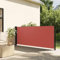 Myheimly Seitenmarkise, Wandmarkise mit PU-Beschichtung, Sichtschutz für Balkon Terrasse Garten, Windschutz Markise, Ausziehbar Polyester Terrakotta,117 x 300 cm