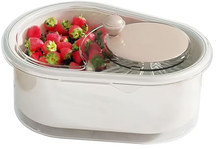 Asciugatrice per frutta e verdura – Insalatiera, strumento per la pulizia della cucina senza sforzo | L'asciugacapelli per frutta con setaccio, pulisce rapidamente frutta e verdura, bacche, vista