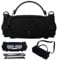 Silicone Cover Case for JBL Charge 6 Portable Bluetooth Speaker, Soft Skin Sleeve Carrying Holder with Shoulder Strap & Bike Strap for JBL Charge 6 Stereo Accessories (Black)