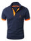 GLESTORE Mens Polo Shirts Short Sleeve Golf T-Shirts for Men Cotton T Shirt Poloshirt Navy L